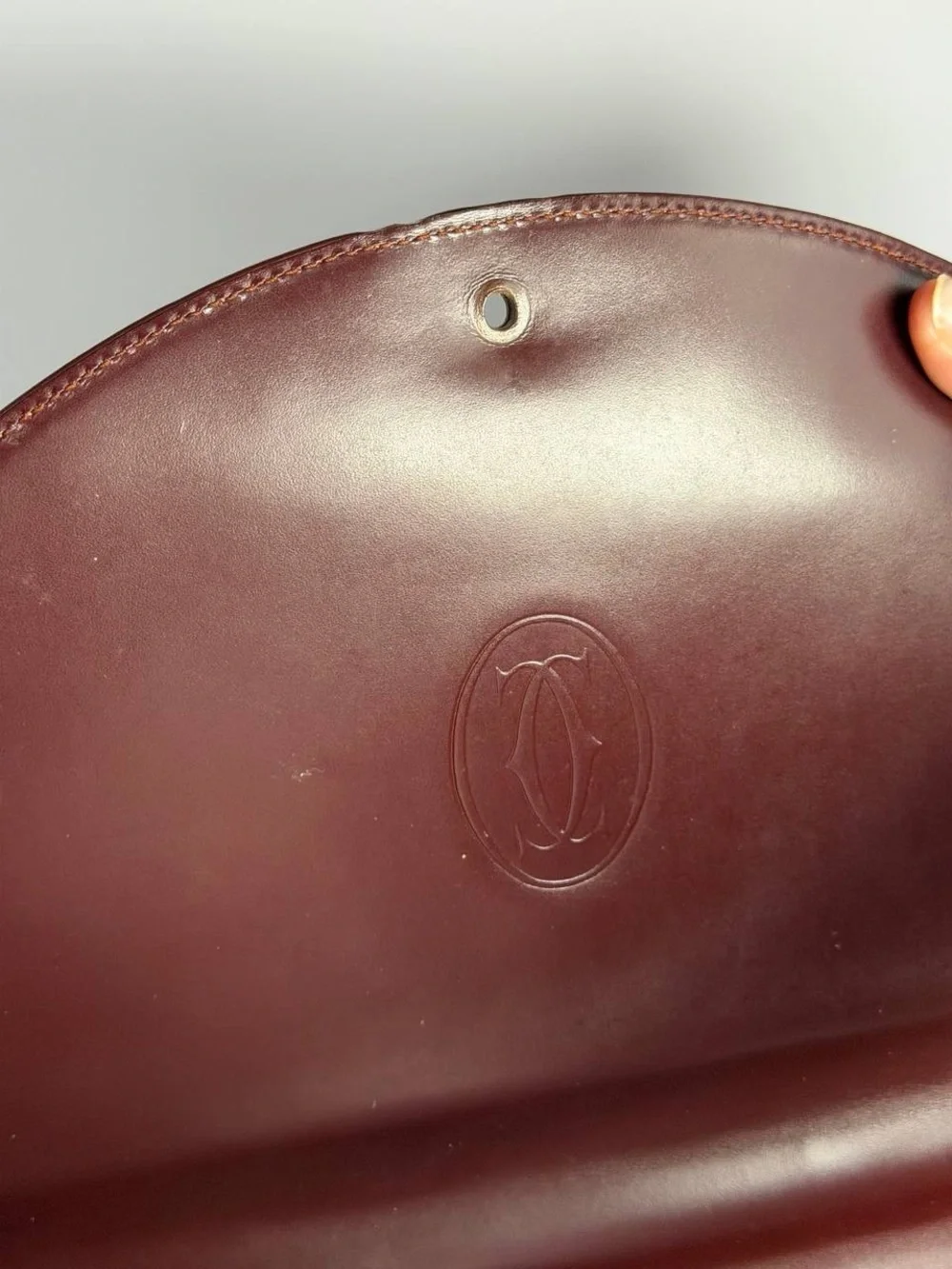 Vintage Cartier Must De Cartier Burgundy Leather Old Money Briefcase